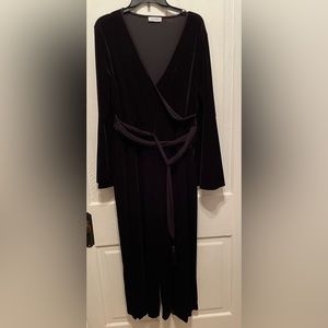 Calvin Klein black Velvet Jumpsuit